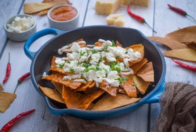 Chilaquiles rojos tradicionales