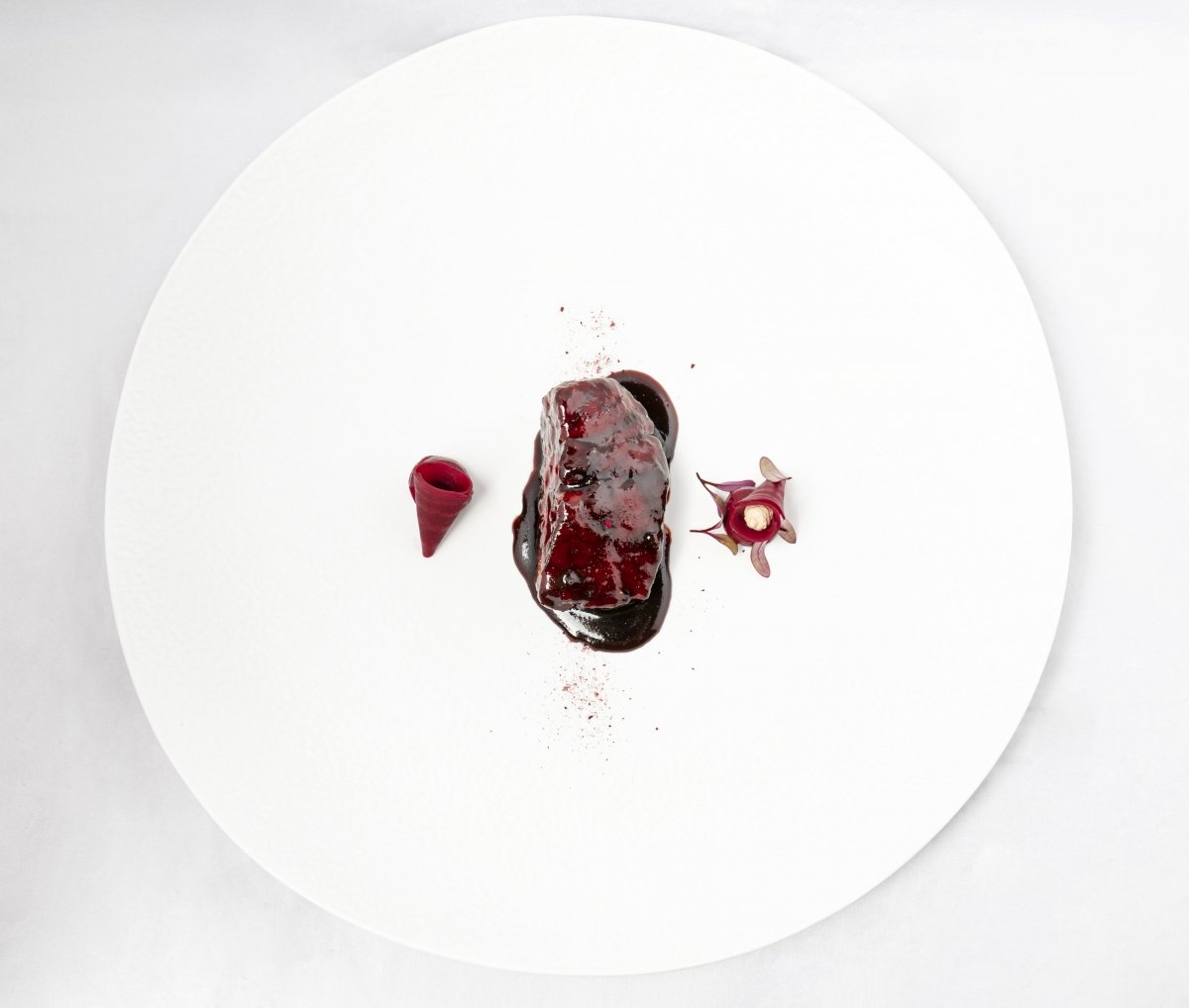 Delicado montaje del plato