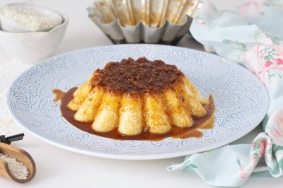 Flan de arroz con leche