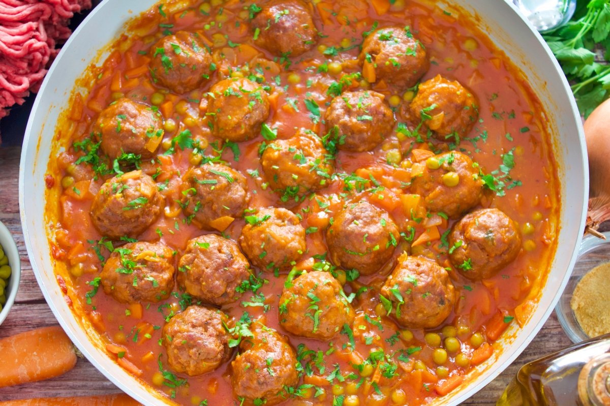 Albóndigas a la jardinera
