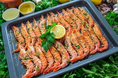 Gambones al horno