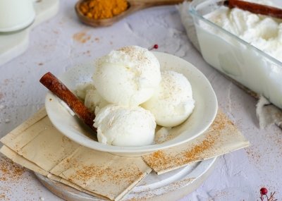 Helado de leche merengada