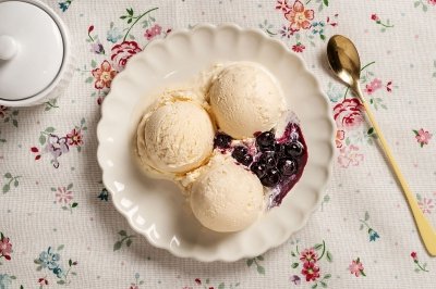Helado de vainilla