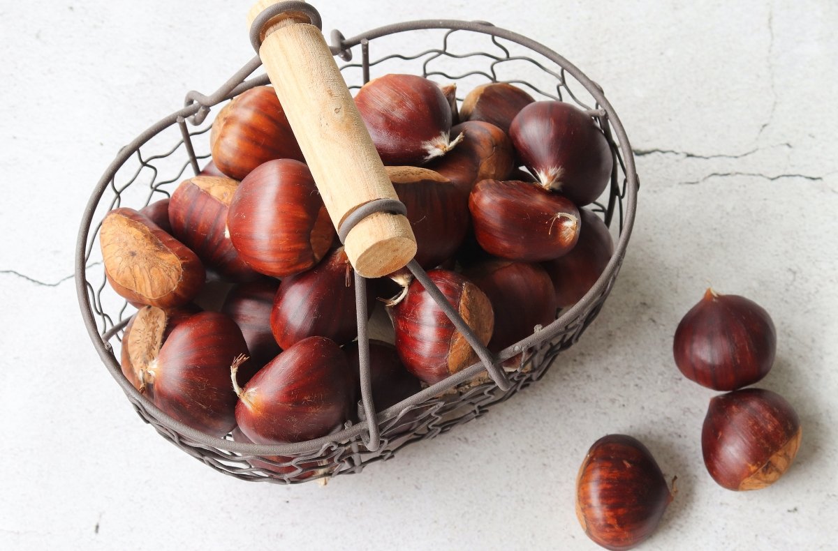 Ingredientes castañas al microondas