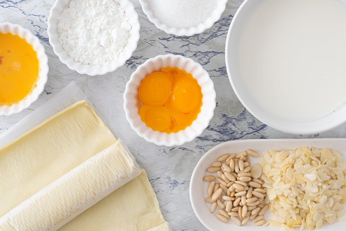 Ingredientes de la coca de Llavaneras