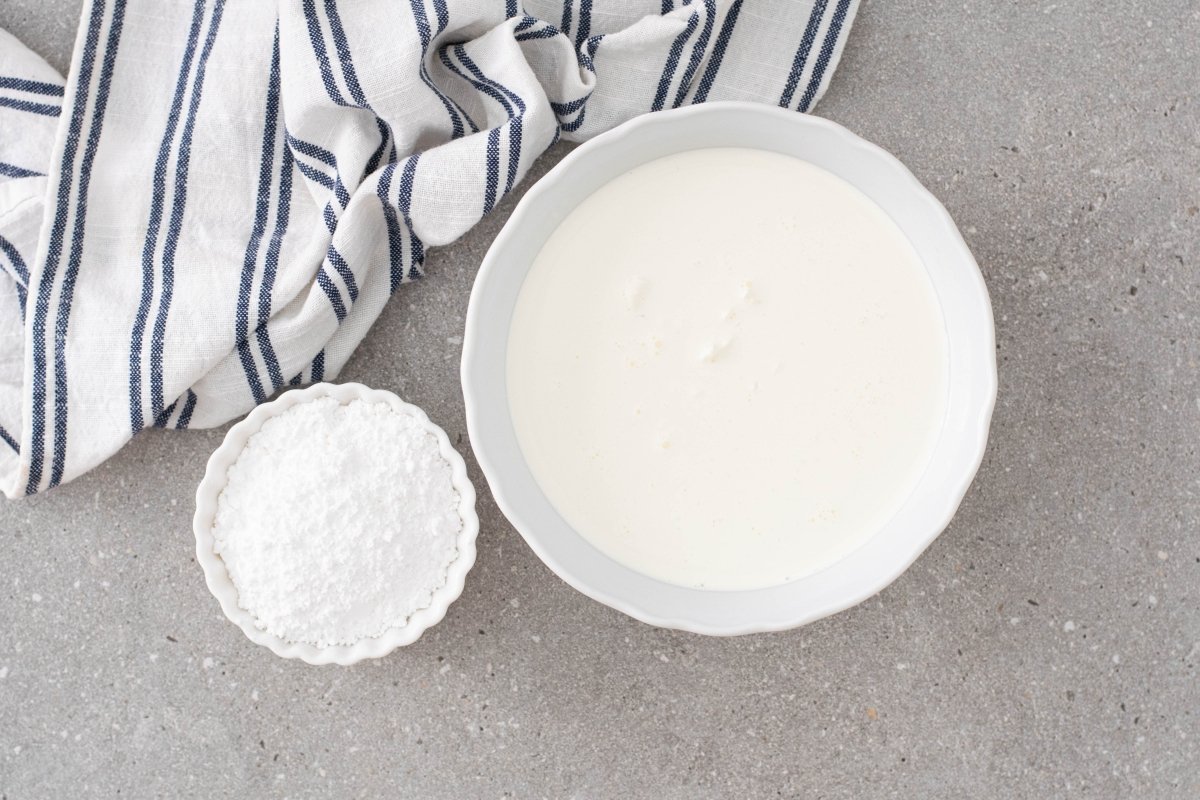Ingredientes de la nata montada