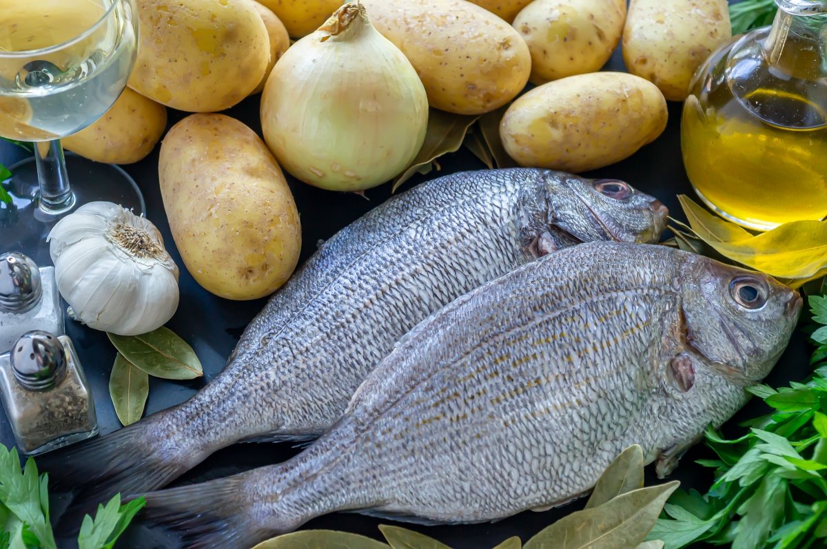 Ingredientes de las doradas al horno