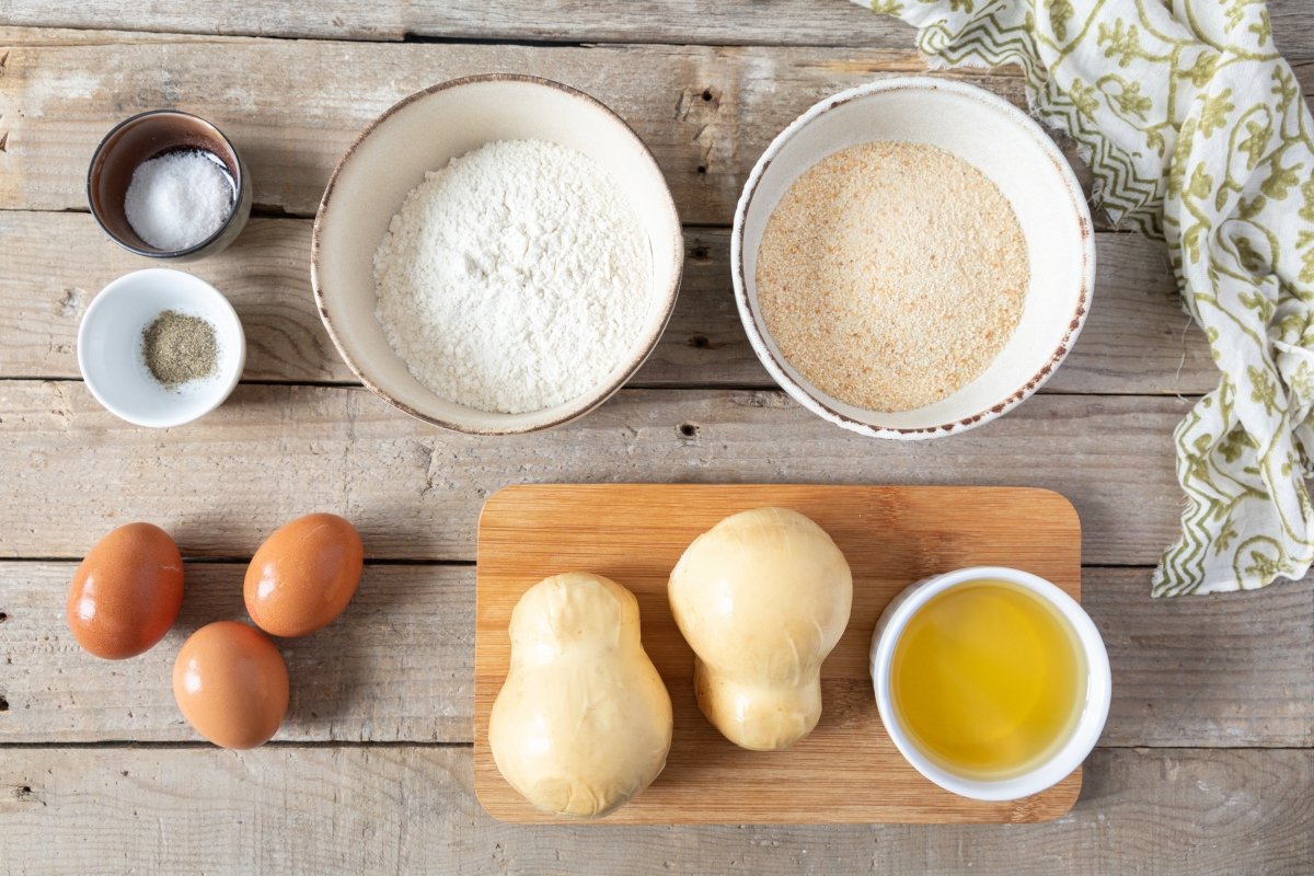 Ingredientes del queso scamorza empanado