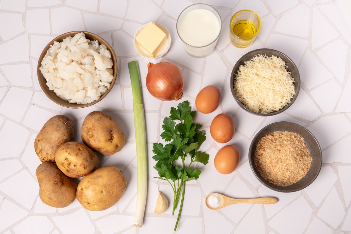 Ingredientes para hacer pastel de bacalao