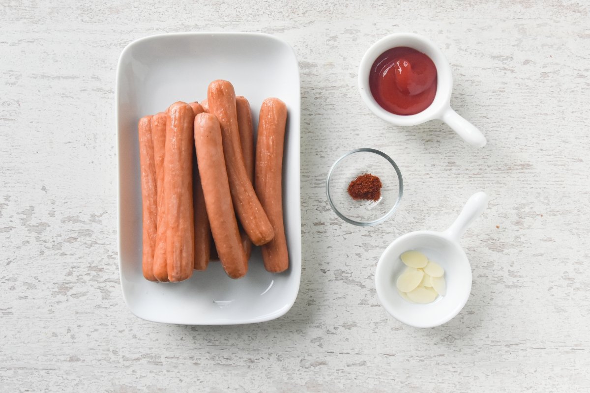 Ingredientes para preparar los dedos ensangrentados