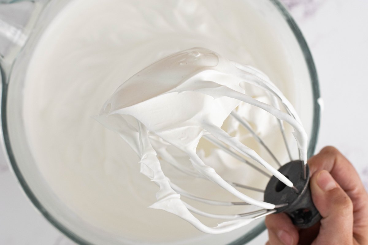 Merengue del angel food cake