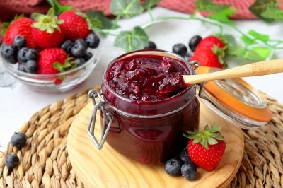 Mermelada sin azúcar de frutos rojos