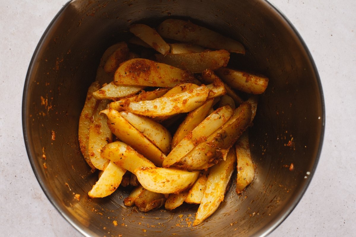 Mezclar con las patatas