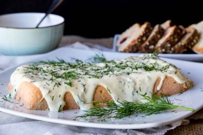 Pastel de salmón fresco