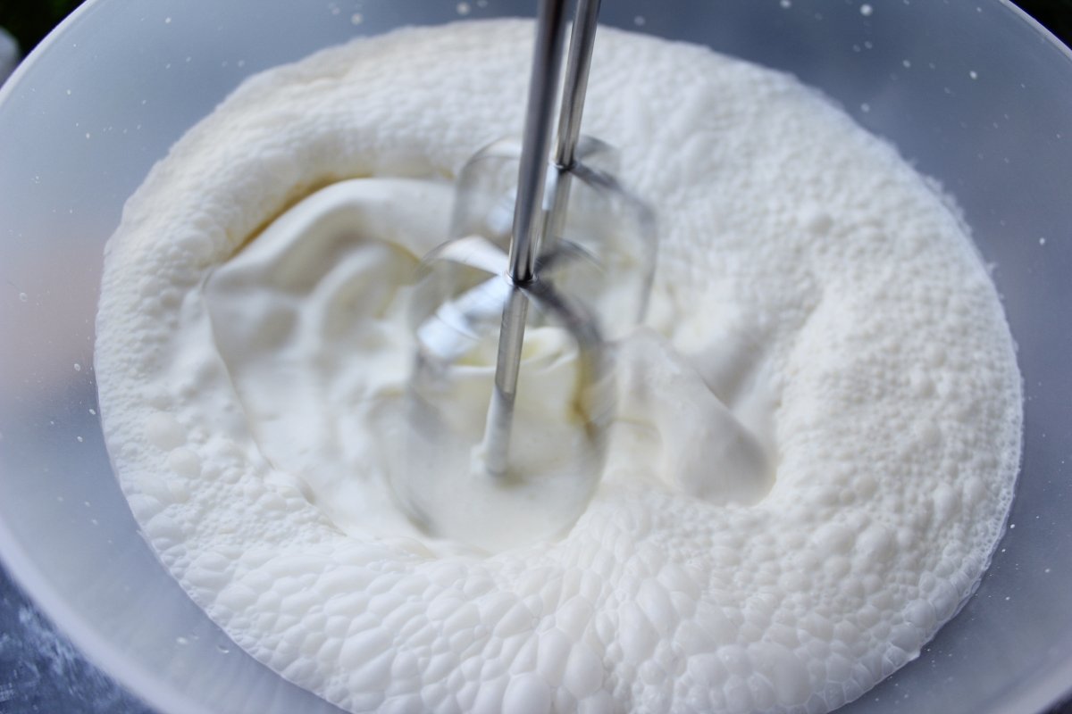 Proceso de batido de la nata