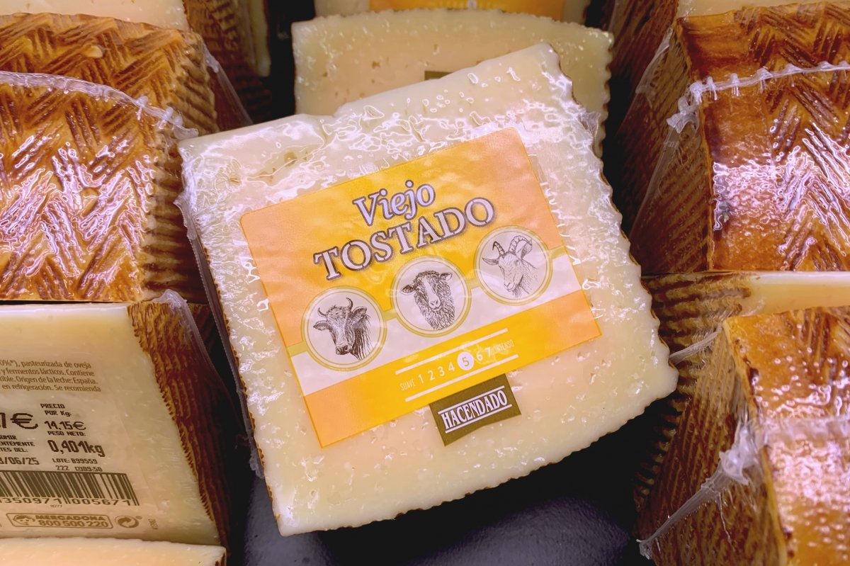 Queso viejo tostado de Entrepinares en Mercadona