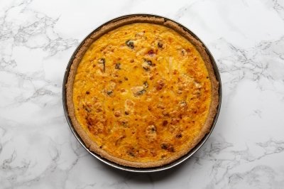 Quiche de calabaza y queso azul