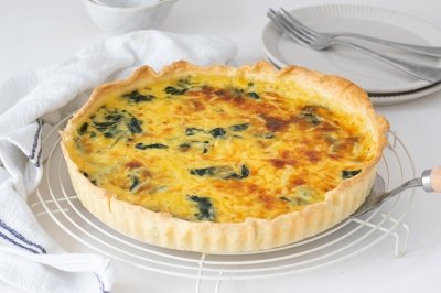 Quiche de espinacas y queso