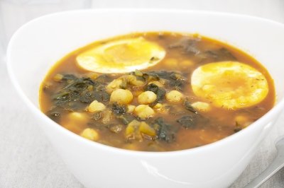 Potaje de garbanzos con espinacas