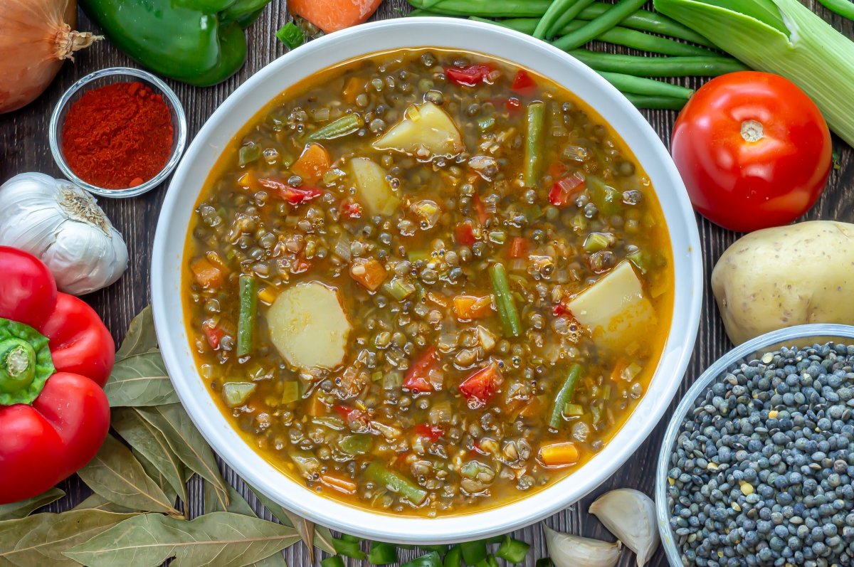 Sopa de lentejas