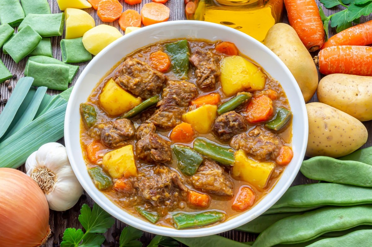 Ternera guisada con verduras