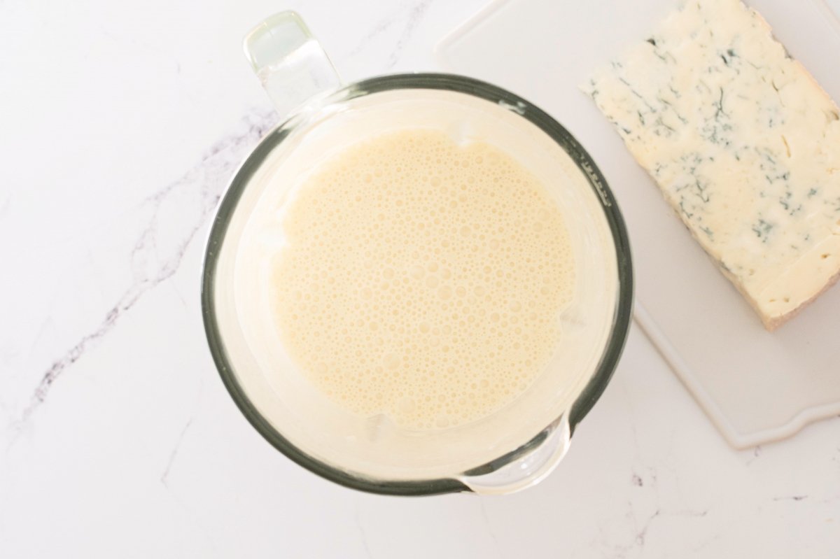 Trituramos los ingredientes de las cheesecakes de Gorgonzola