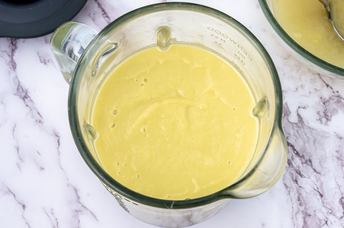 Triturar la vichyssoise de manzana
